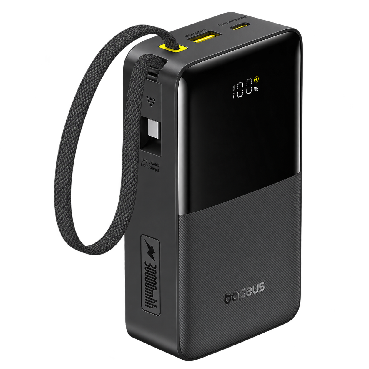 CARGADOR PORTATIL ENERFILL 30.000MAH NEGRO- BASEUS