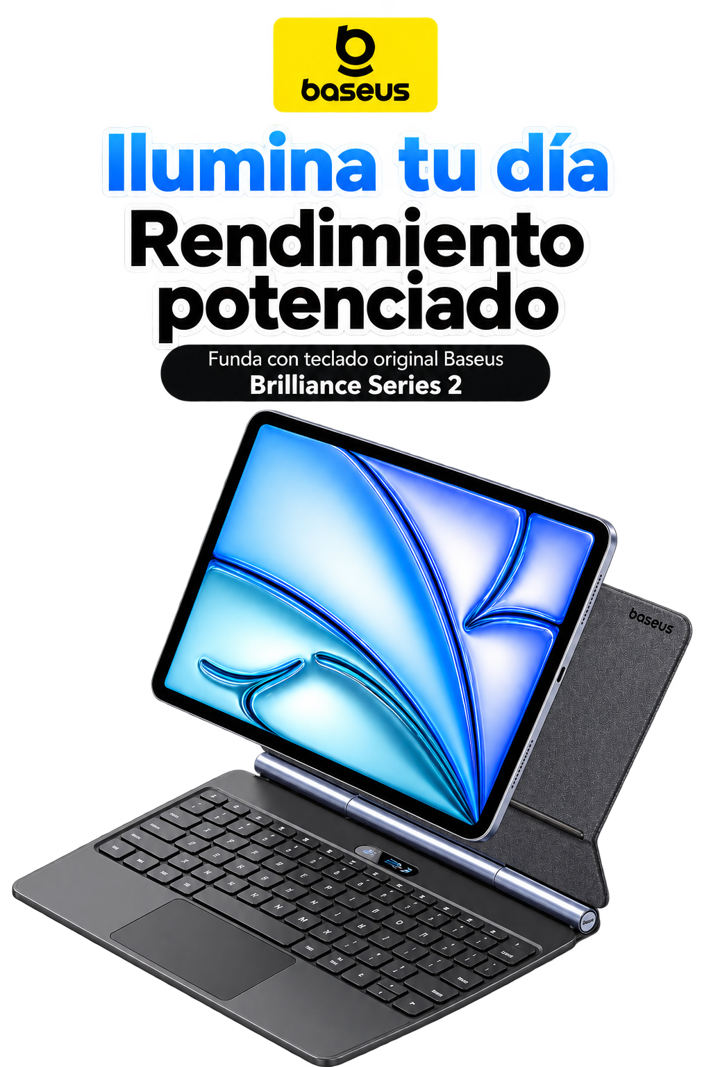 TECLADO Y FUNDA MAGNETICA BRILLIANCE 11" NEGRO - BASEUS