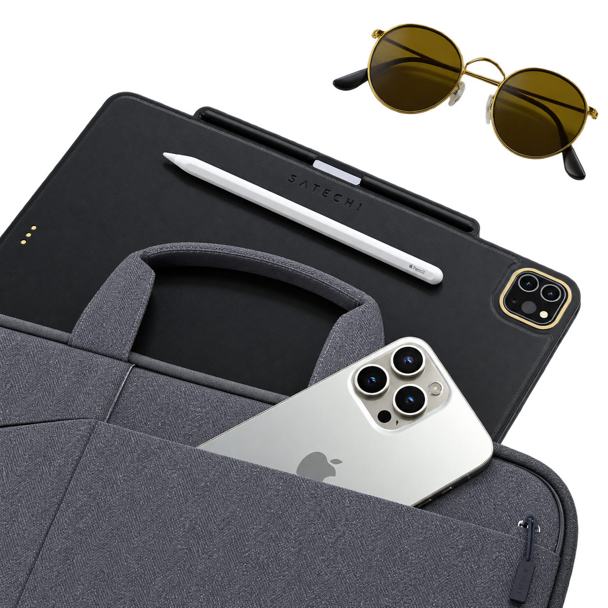 FUNDA MAGNETICA CUERO 12.9" IPAD PRO - SATECHI
