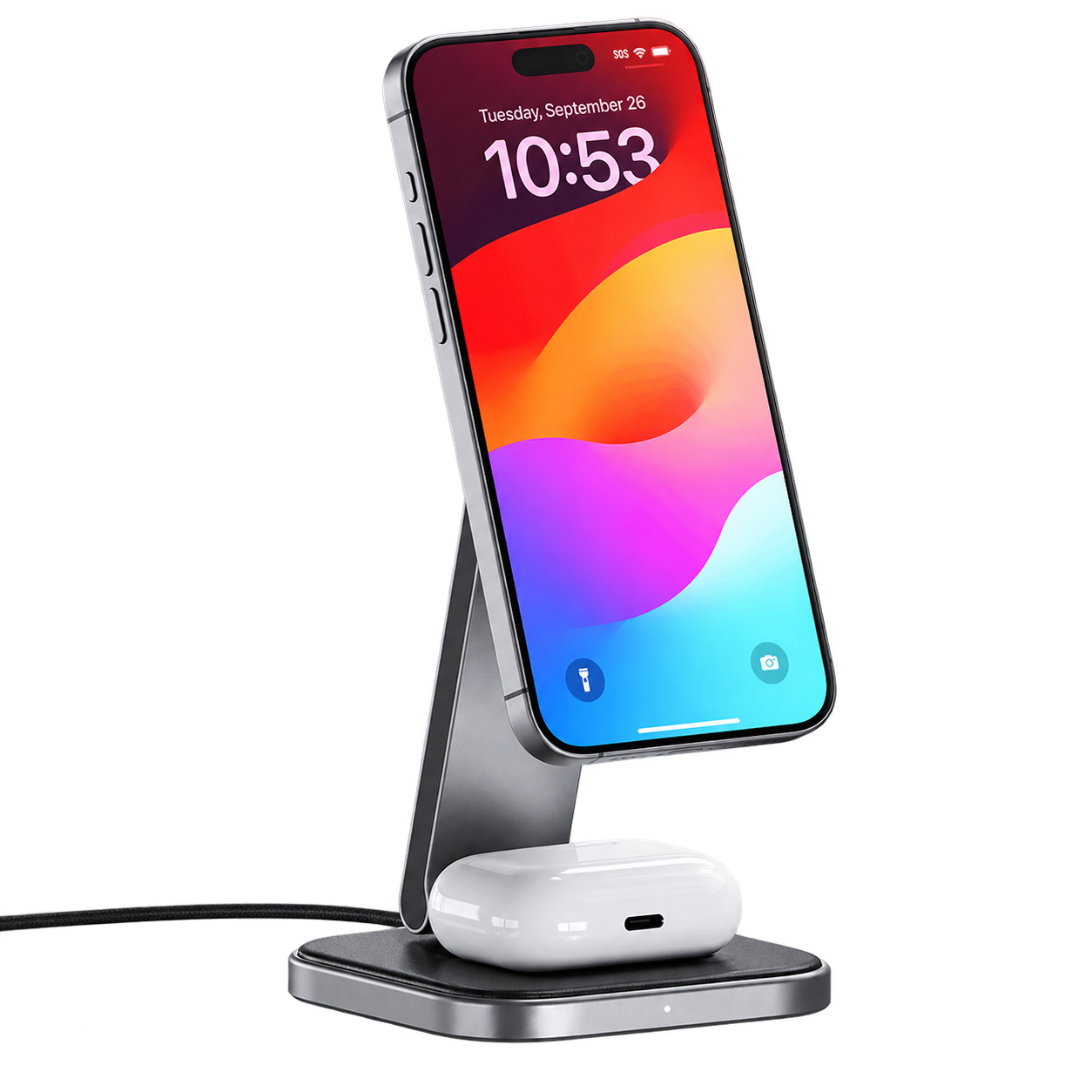 CARGADOR MAGSAFE 2 EN 1 QI2 - SATECHI