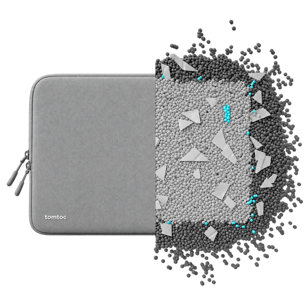 BOLSO A13 PARA LAPTOP E IPAD 16" GRIS - TOMTOC