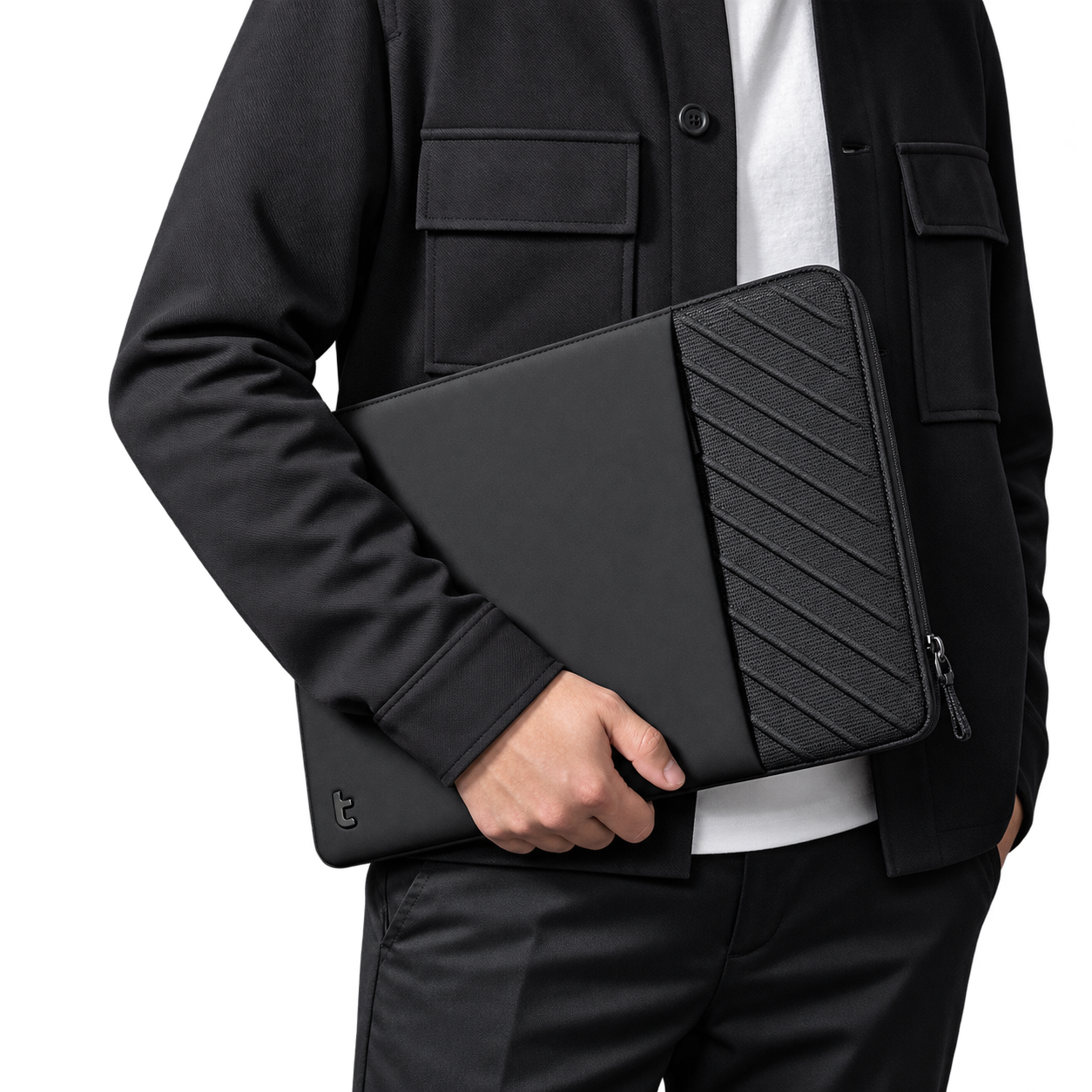 BOLSO VOYAGE A10 PARA LAPTOP E IPAD 16" NEGRO - TOMTOC