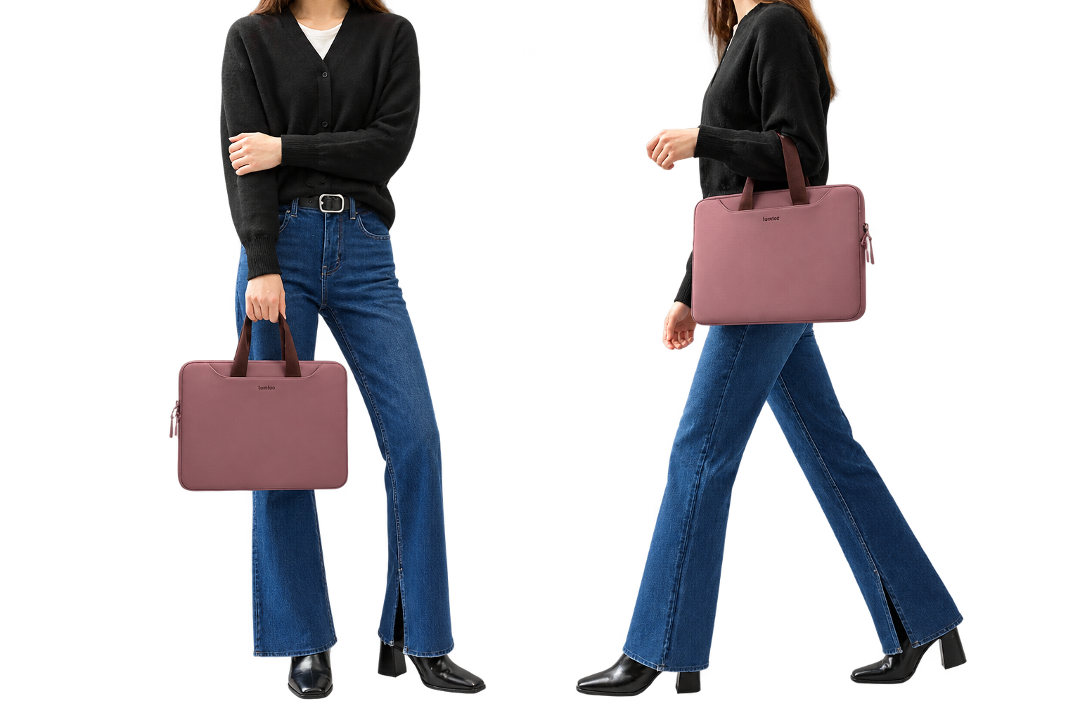 BOLSO A21 PARA LAPTOP E IPAD 13/14" BORDO - TOMTOC