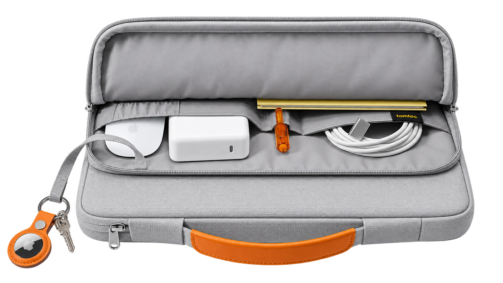 BOLSO A14 PARA LAPTOP E IPAD 14" GRIS - TOMTOC