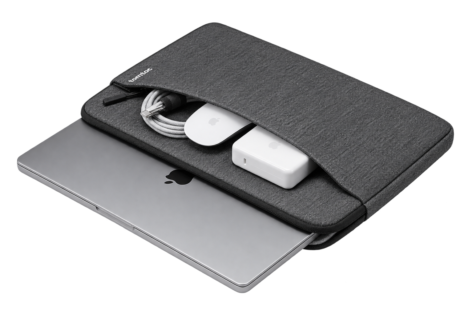 BOLSO LIGHT A18 PARA MACBOOK PRO 14" GRIS OSCURO - TOMTOC