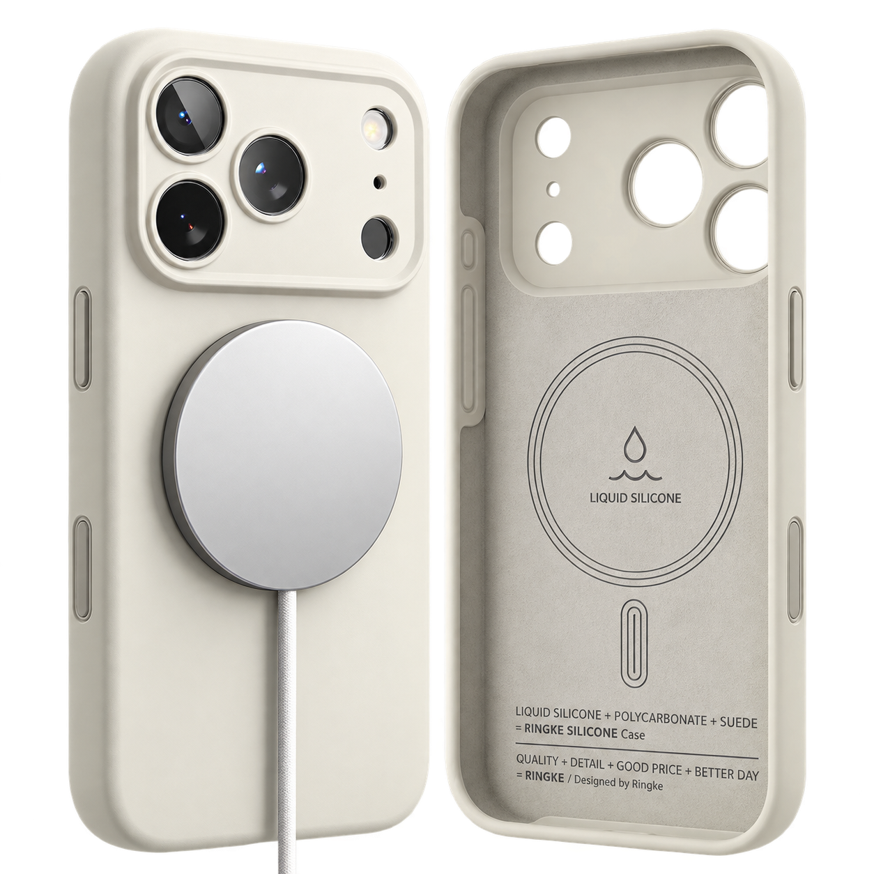FUNDA RINGKE SILICONA MAGNETIC IPHONE 17 PRO MAX STONE