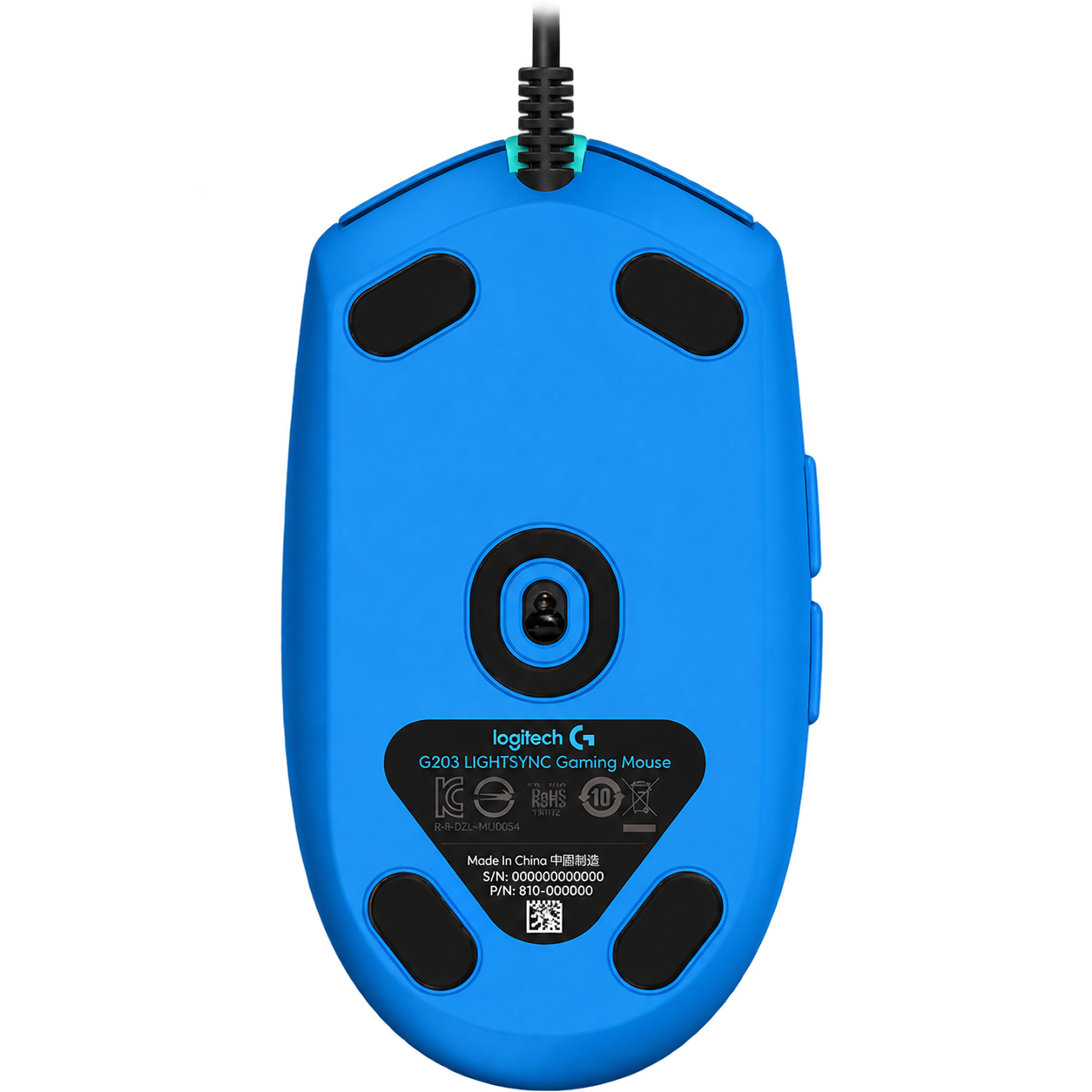 MOUSE LOGITECH CON CABLE G203 - AZUL