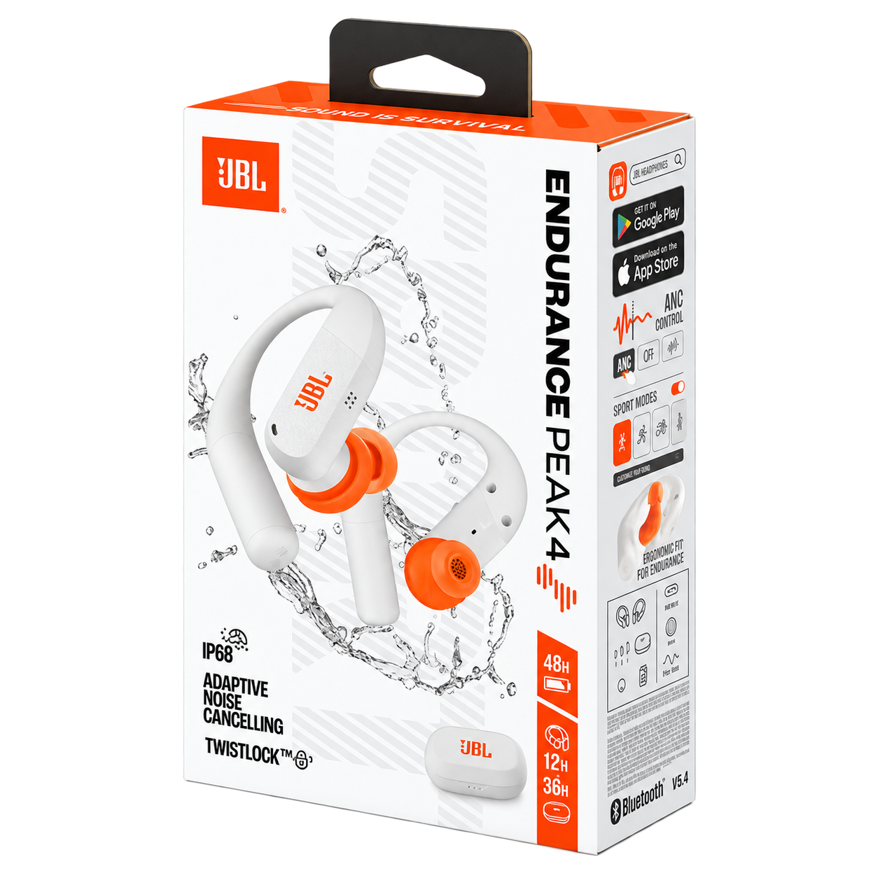 AURICULAR JBL ENDURANCE PEAK 4 (BLANCO)