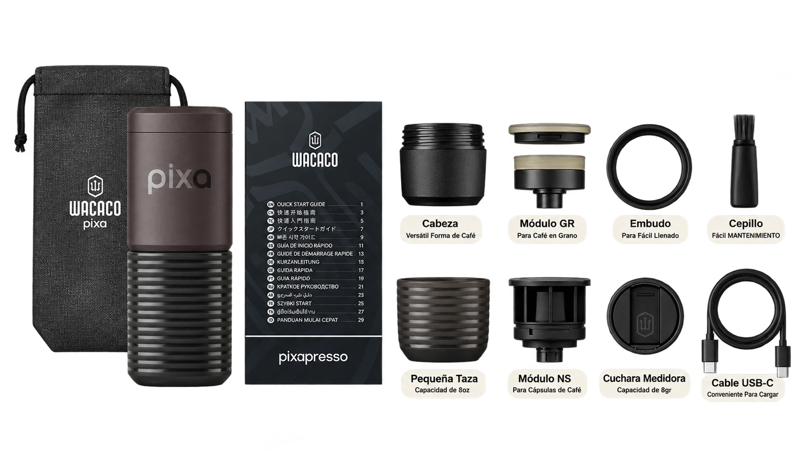 Cafetera portátil eléctrica Wacaco – Bordo