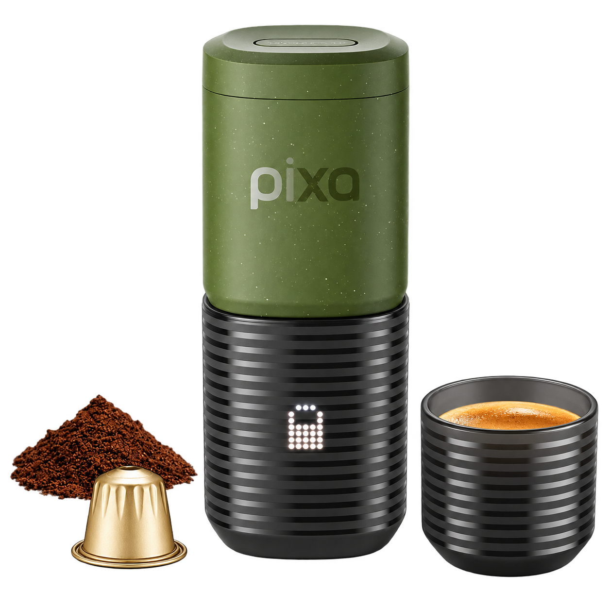Cafetera portátil eléctrica Wacaco – Verde oliva